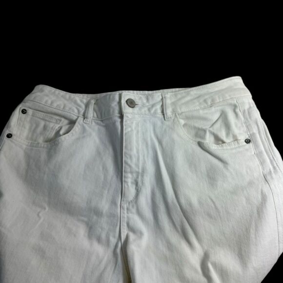 DL1961 Patti High Waist Notched Raw Hem Winter White Jeans Sz 29 - Picture 3 of 11